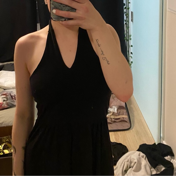 Backless Black Halter Dress Size M - Picture 2 of 3